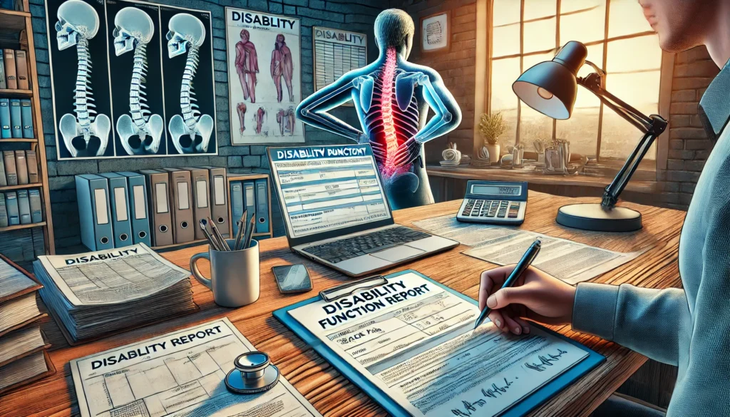 Disability Function Report Example Answers for Back Pain