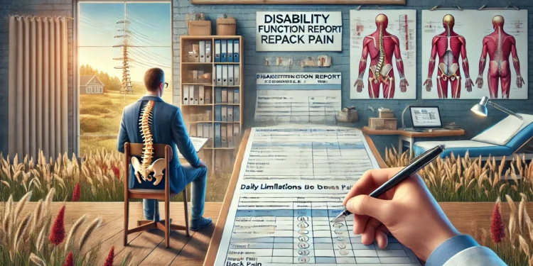 Disability Function Report Example Answers for Back Pain