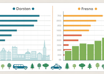 dorsten vs fresno pollution comparison chart